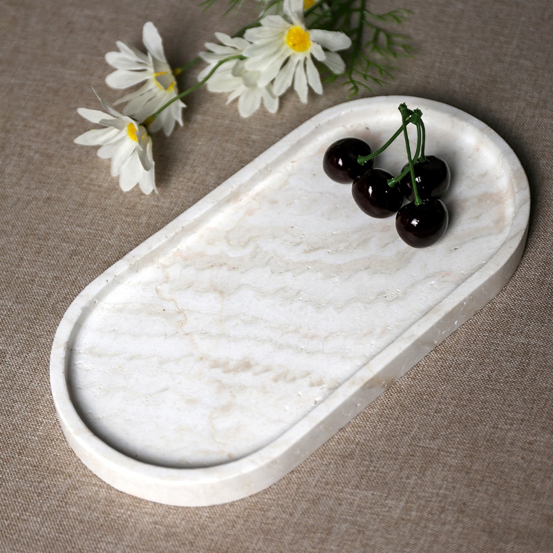 Factory Drop Shipping Nordic W - огляд і ціна Travertine Tray Oval