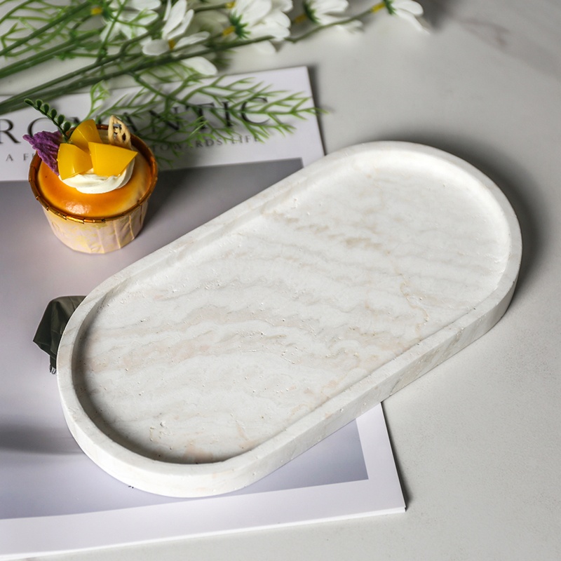 Factory Drop Shipping Nordic W - огляд і ціна Travertine Tray Oval