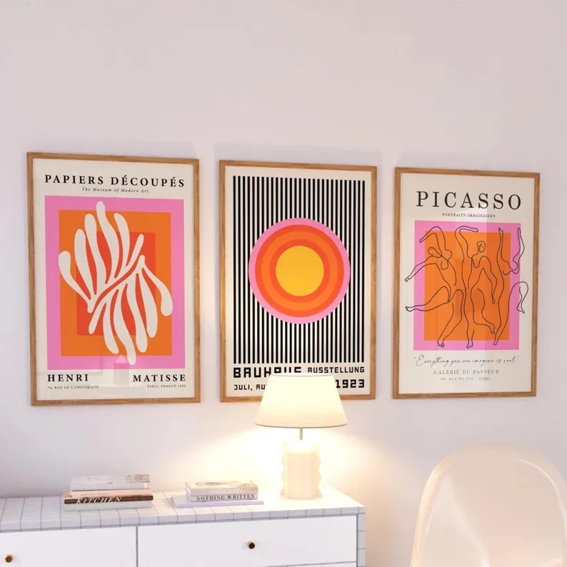 3pcsModern Orange  Bauhaus And - огляд і ціна Interior Design Living Room