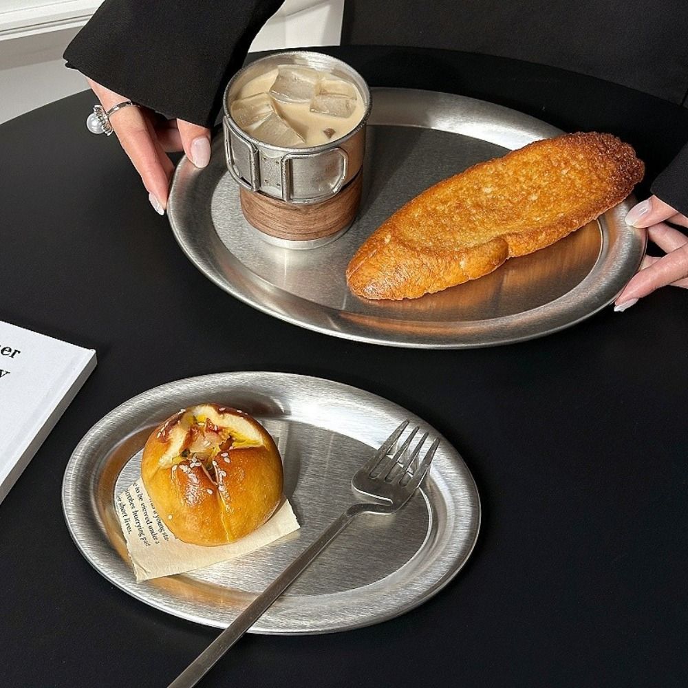 New Stainless Steel Cake Tray  - огляд і ціна Travertine Tray Oval
