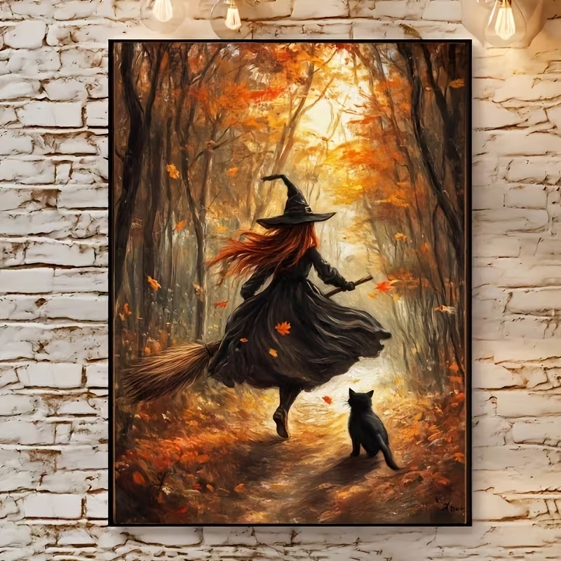 Retro Alloween Autumn Witch On - огляд і ціна Interior Design Living Room