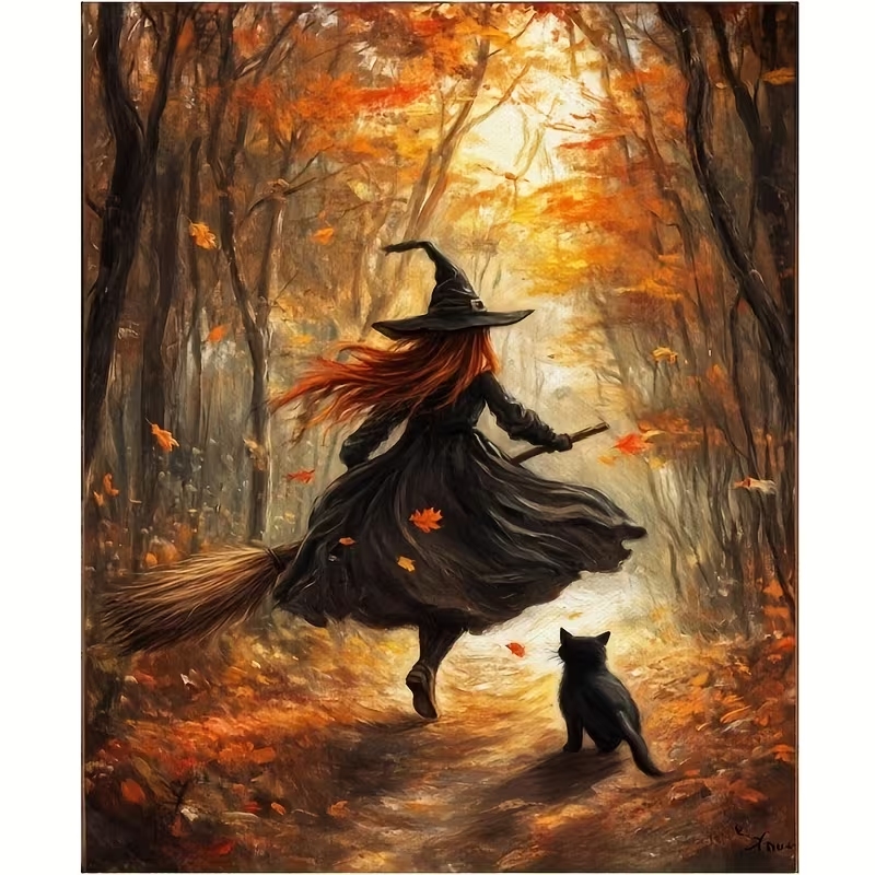 Retro Alloween Autumn Witch On - огляд і ціна Interior Design Living Room