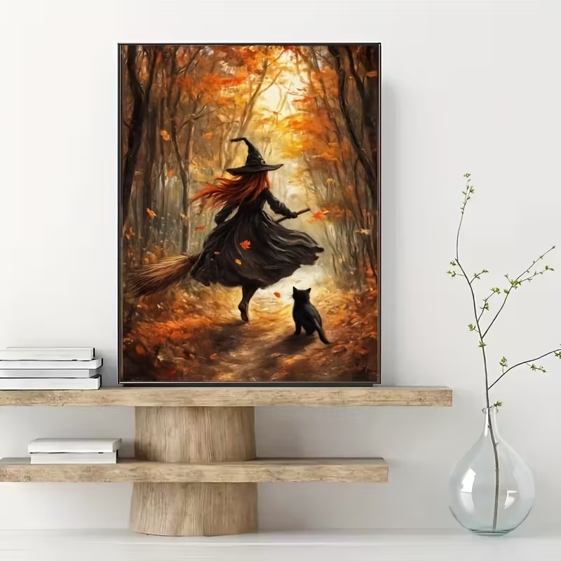Retro Alloween Autumn Witch On - огляд і ціна Interior Design Living Room
