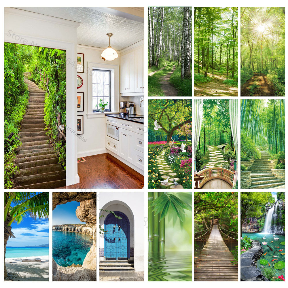 Steps Forest 3D Door Stickers  - огляд і ціна Interior Design Home