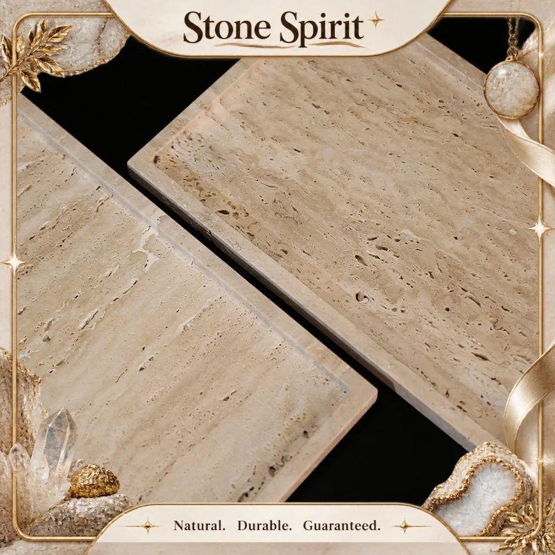 【Natural】30x20x1.8cm Nature Ma - огляд і ціна Travertine Tray Oval